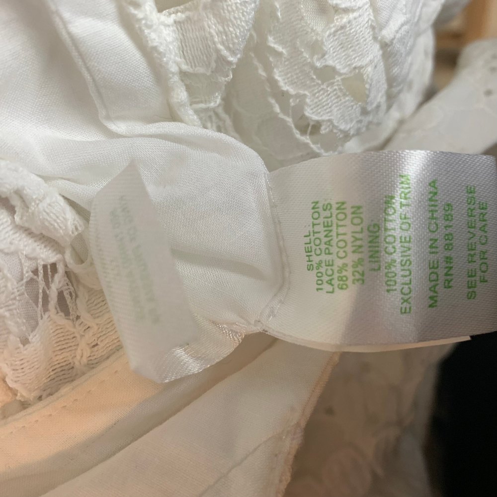Lilly Pulitzer Women's Rosemarie Eyelet Scoop Neck Dress Sleeveless White Size 4 - Picture 7 of 7